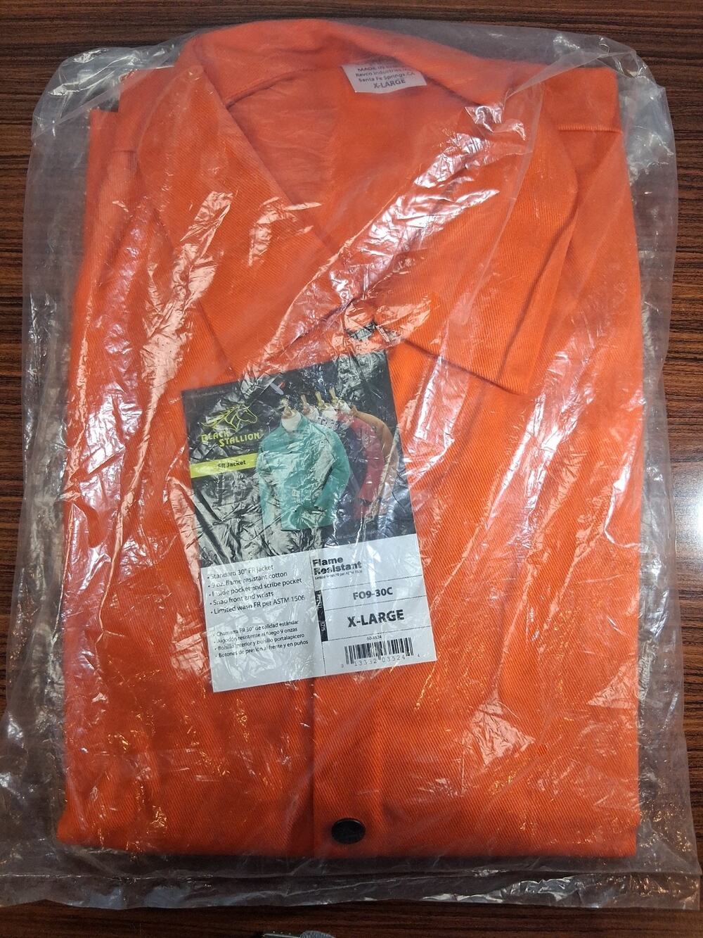 Black Stallion FR Jacket Orange F09-30C X-Large Long Sleeve Saftey